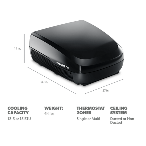 Dometic | FreshJet 3 Series RV Air Conditioner | FJX3573MBKAS | 9600028601 | 15,000 BTU | Black