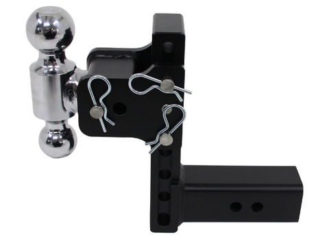 B&W Hitches | Trailer Hitch Ball Mount | TS20040B | Dual Ball 7" Drop - 2.5" Receiver | Black