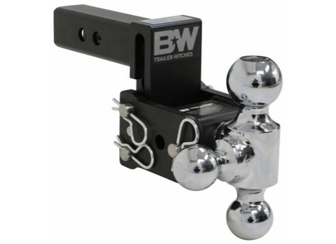 B&W Hitches | Trailer Hitch Ball Mount | TS10047B | Tri Ball 3" Drop | Black