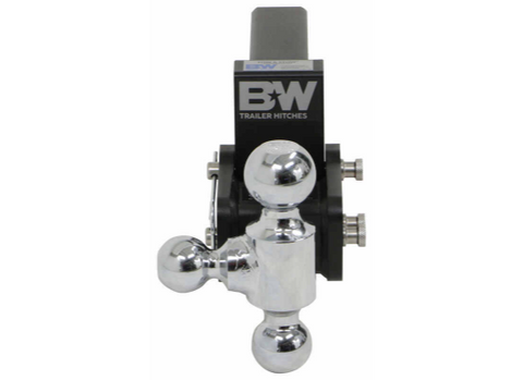 B&W Hitches | Trailer Hitch Ball Mount | TS10047B | Tri Ball 3" Drop | Black