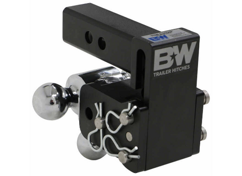 B&W Hitches | Trailer Hitch Ball Mount | TS10047B | Tri Ball 3" Drop | Black