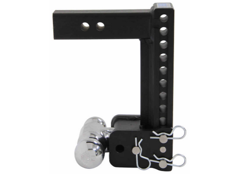 B&W Hitches | Trailer Hitch Ball Mount | TS10043B | Dual Ball 9" Drop | Black