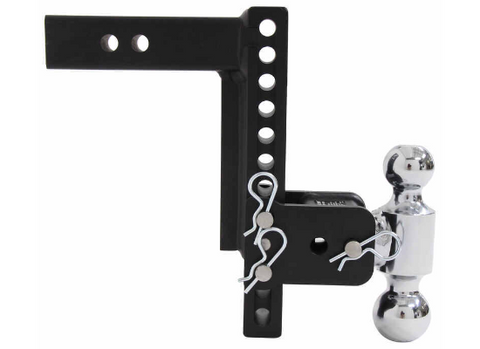 B&W Hitches | Trailer Hitch Ball Mount | TS10043B | Dual Ball 9" Drop | Black