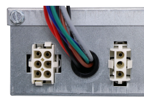 PXXACRG12RB Relay Box Dual Connector Port Detail - Bottom Panel Close-Up | United RV Parts