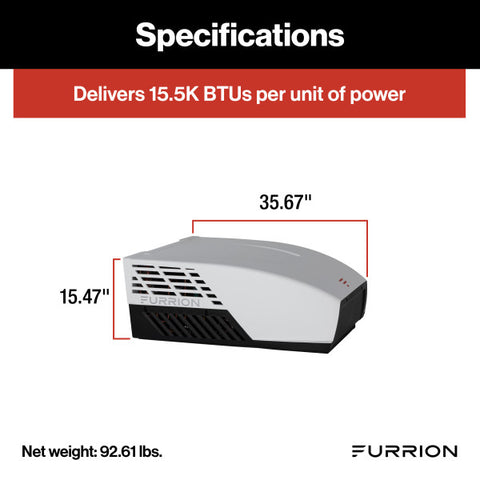 Furrion | Chill® RV Air Conditioner | 2021123799 | 15,500 BTU | White | FACR15SA-PS