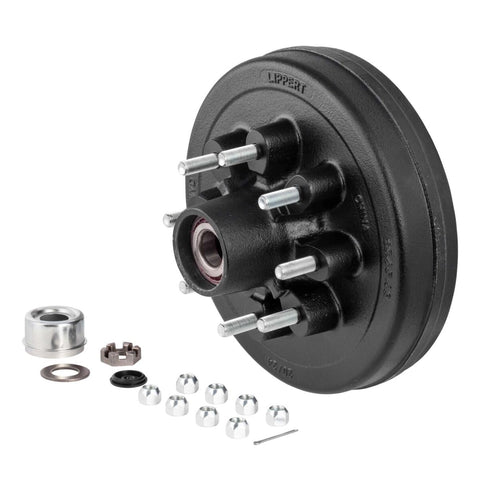 Lippert | 12" Brake Hub Complete Kit for 7,000-lb. Axles | 2024013261 | 8 on 6-1/2" Bolt Pattern | 9/16"