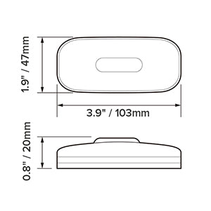 Dream Lighting | Amber LED Side Marker | 3110101A | 12V 3.9" Amber