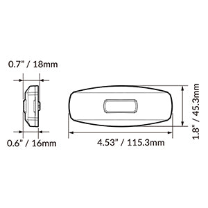 Dream Lighting | Red Clearance Light with Reflector | CMB2SRR | 12V 4.5" LED Diamond Clearance Light