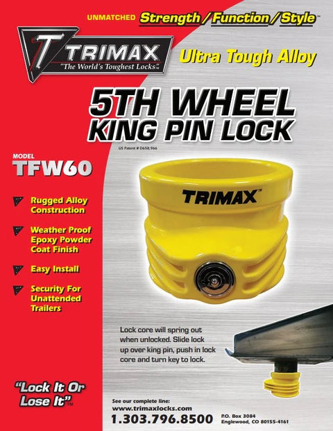 Trimax | 5th Wheel King Pin Lock | TFW60