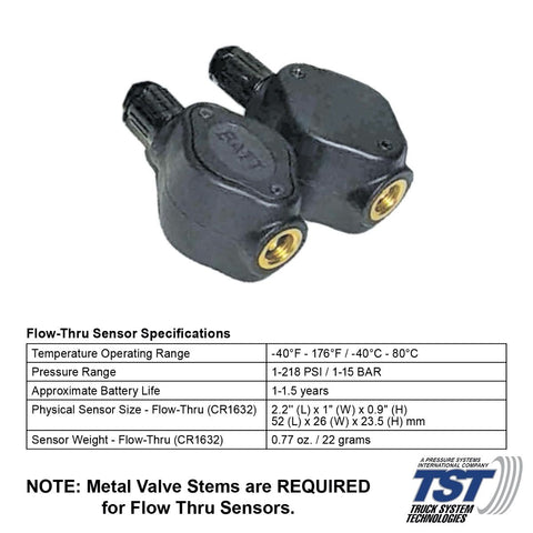 TST | 507 Series 4 Flow Thru Sensor TPMS System Color Display & Repeater | TST-507-FT-4-C