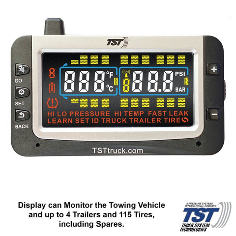 TST | 507 Series 4 Flow Thru Sensor TPMS System Color Display & Repeater | TST-507-FT-4-C