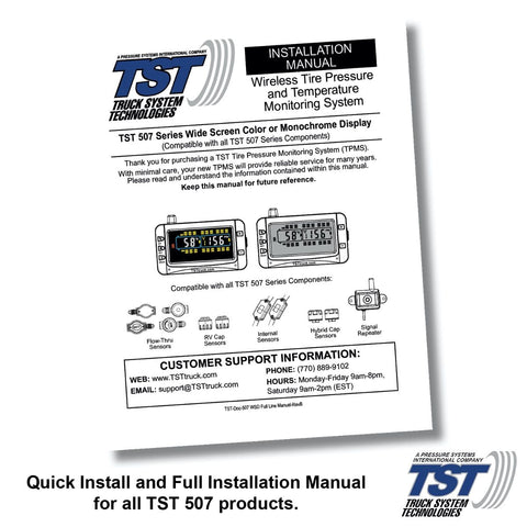 TST | 507 Series 6 RV Cap Sensor TPMS System Color Display & Repeater | TST-507-FT-6-C