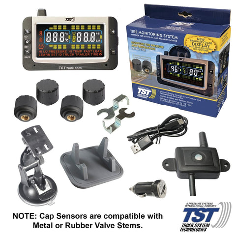 TST | 507 Series 4 RV Cap Sensor TPMS System Color Display & Repeater | TST-507-RV-4-C