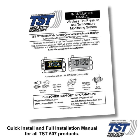 TST | 507 Series 4 RV Cap Sensor TPMS System Color Display & Repeater | TST-507-RV-4-C