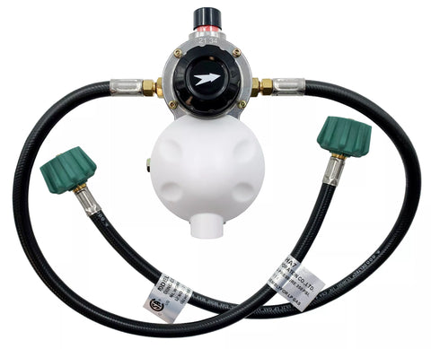 AP Products | LPG Auto Changeover Regulator with Inlet Fitting w/ Backcheck | 028-606024 | 2 - 24" Hoses