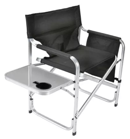 Faulkner | Directors Chair - Black | Pocket Pouch & Folding Tray | 48871