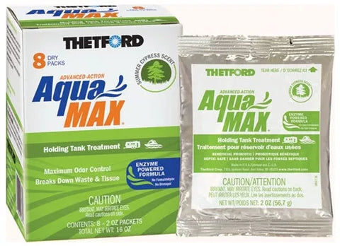 Thetford | AquaMax Summer Cypress Scent Dry Packets | 96674 | 2oz | 8 Pack