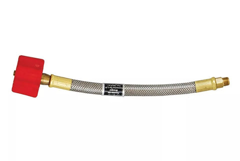 AP Products | LP Gas Pigtail RV Propane Stainless Steel Hose - Acme to Inverted Flare | MER425SS-15 | 15"