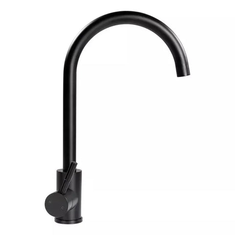 Lippert | Curved Gooseneck Single Hole Faucet | 2021090601 | Black Matte