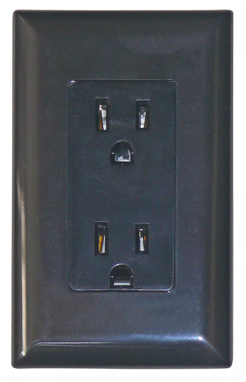 Valterra | 15 Amp Decor Receptacle With Cover | DG15BKVP | Black