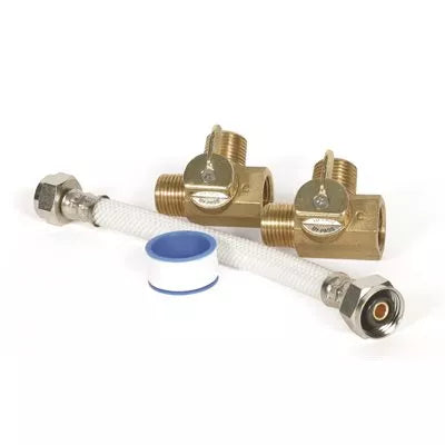 Camco | By-Pass Kit | 8" Supreme Permanent Brass for 6 Gallon Tanks | 35953