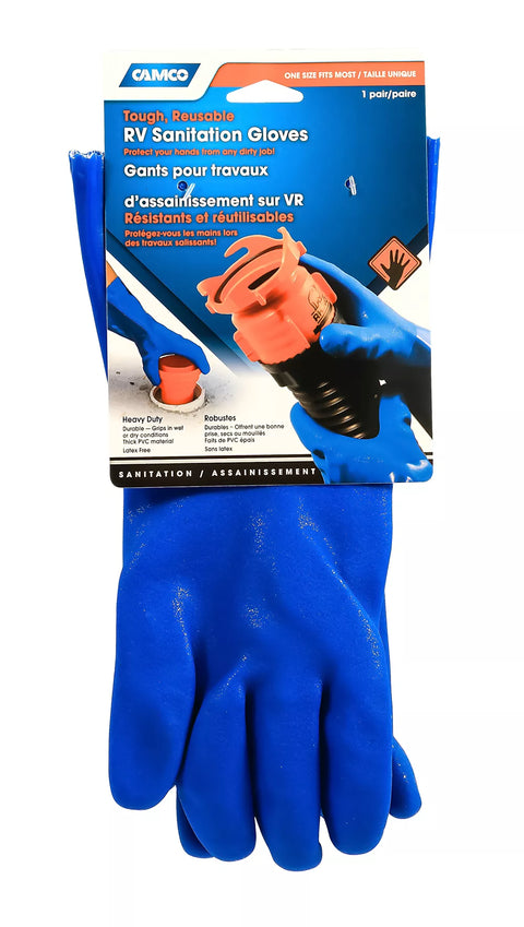 Camco | Reusable RV Sanitation Gloves | 40287 | 1 Pair