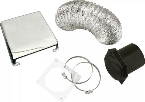 Rumble Products | Washer/Dryer Vent Installation Kit | VID403AC | Chrome, Washer Dryer Accessory, United RV Parts