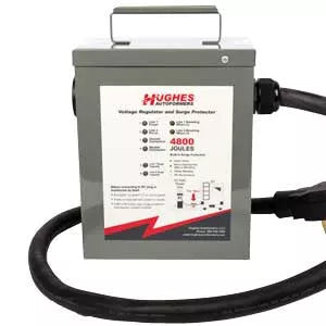 Hughes Auto | 50 Amp Voltage Booster | RV220-50-SP | 12,000 Watt | With Advanced Surge Protection