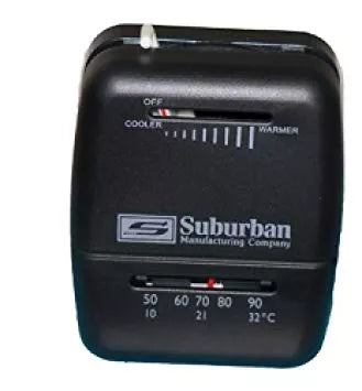 Suburban | Heat Only Wall Furnace Thermostat | 161210 | Black