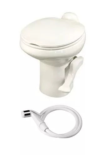 Thetford | Style II Hi RV Toilet with Spray | 42064 | Bone