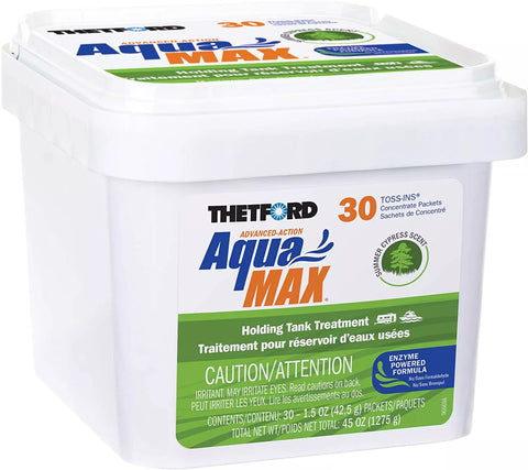 Thetford | AquaMax Summer Cypress Scent Toss- Ins | 96665 | 30 Pack | Tub
