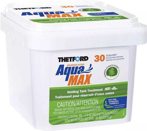 Thetford | AquaMax Summer Cypress Scent Toss- Ins | 96665 | 30 Pack | Tub