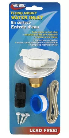 Valterra | City Water Inlet for RV Fresh Water Inlet | A01-0170LFVP | White