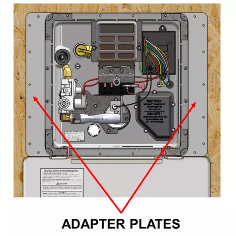 Dometic | Water Heater Conversion Kit | 94951 | Legacy Atwood to Dometic | 6 Gallon | 12.5"x16.5" | Black