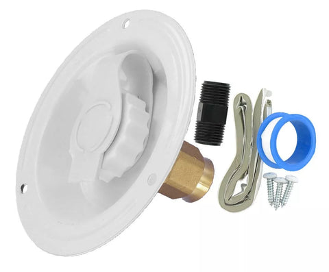 Valterra | City Water Inlet - Recessed Flange - FPT | A01-0176LFVP | White