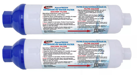 Valterra | AquaFresh Exterior Water Filter Kit | A01-1132VP | 2 Pack