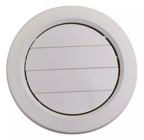 Valterra | 5" Louvered Adjustable A/C Ceiling Register 7/8" Collar | A10-3359VP | Round | White