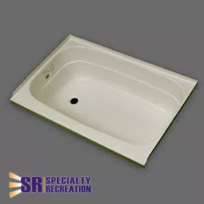 Specialty Recreation | Bath Tub Left Hand Drain | BT2438PR | Parchment | 24" x 38", Bath Product, United RV Parts