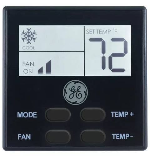 General Electric | RV Air Conditioner Single Zone Wall Thermostat | RARWT2B | Black