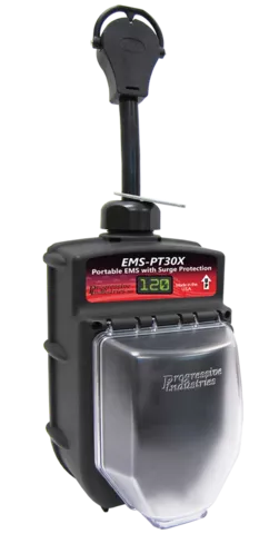 Progressive Industries | Portable RV EMS Surge Protector | EMS-PT30X | 30 Amp
