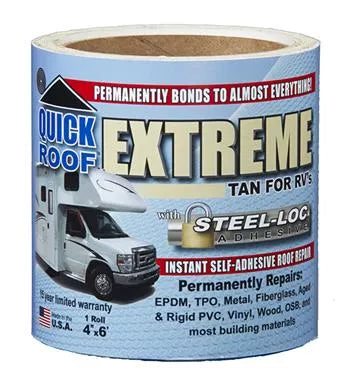 CoFair | Quick Roof Extreme Repair Tape | T-UBE625 | 6" x 25' Roll | Tan