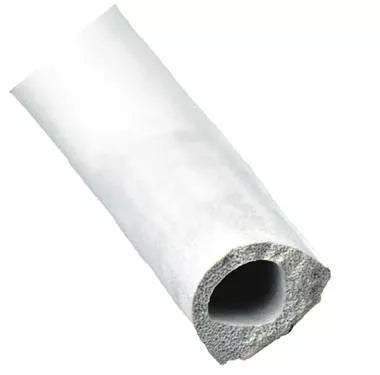 AP Products | Non Ribbed D Seal with Tape PSA 1/2" x 3/8" x 50' | 018-204 | 50' Roll | White