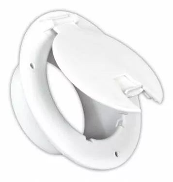 JR Products | RV Electrical Cable Hatch | 541-B-2-A | White