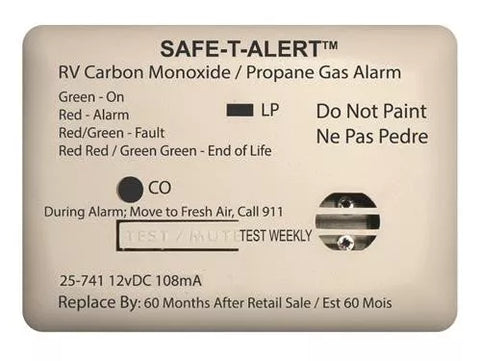 MTI Industries | Mini Dual LP/CO Alarm | Surface Mount | 25-741-WT | White