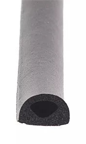 AP Products | Non Ribbed D Seal with Tape PSA 1/2" x 3/8" x 50' | 018-224 | 50' Roll | Black