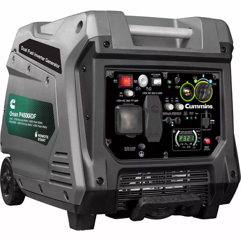 Cummins Onan | Digital Inverter Portable Generator | P4500iDF | A068H732 | 4500 Watt | Dual Fuel Gasoline/LPG