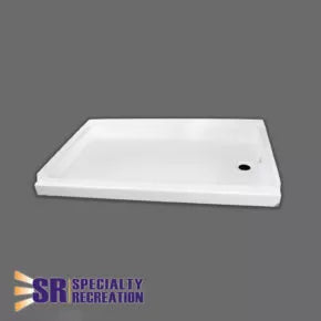 Specialty Recreation | Shower Pan Right Hand Drain | SP2432WR | White | 24" x 32", Bath Product, United RV Parts