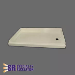 Specialty Recreation | Shower Pan Right Hand Drain | SP2436PR | Parchment | 24" x 36", Bath Product, United RV Parts