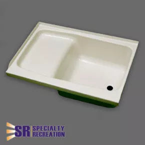 Specialty Recreation | Bath Step Tub Right Hand Drain | ST2440PR | Parchment | 24" x 40"