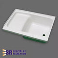 Specialty Recreation | Bath Step Tub Right Hand Drain | ST2436WR | White | 24" x 36", Bath Product, United RV Parts